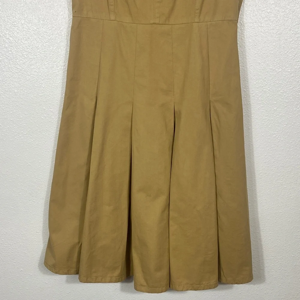 J. Crew Yellow Midi Dress Size 10 100% Cotton